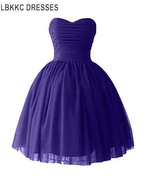 Ball Gown Short Black Homecoming Dress Pleat Cheap Cocktail Party Gowns Plus Size Junior Graduation Dresses For 8th Grade - Цвет: Color 7