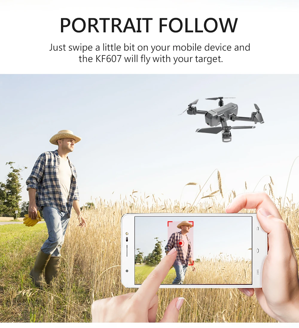 Новейший Квадрокоптер KF607 с Wifi FPV 1080P 4K HD Двойная камера оптический поток селфи Дрон складной мини Дрон VS SG106 visuo xs816