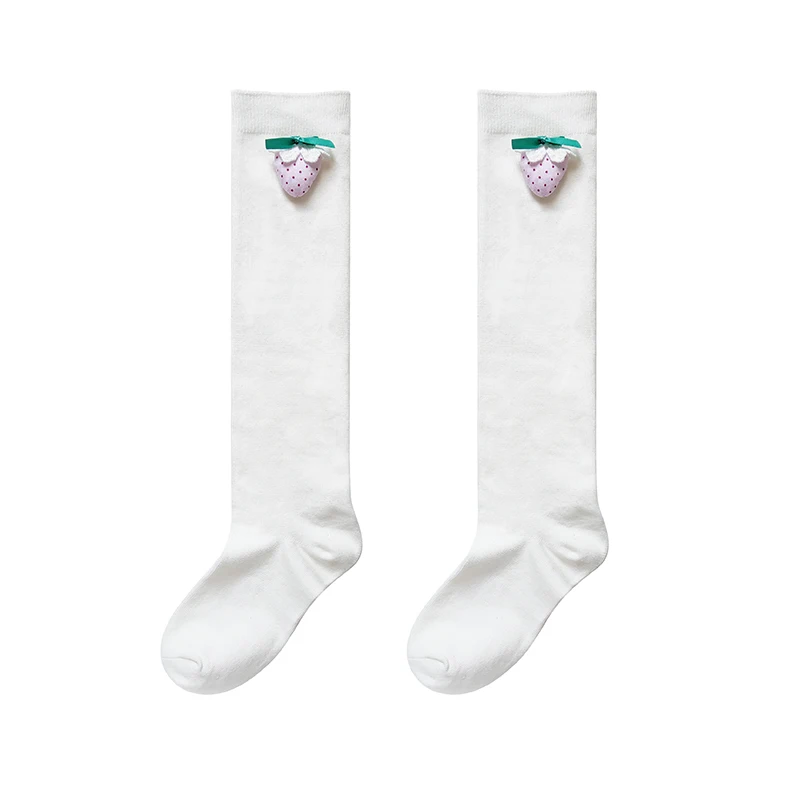 Японские милые трехмерные Клубничные женские хлопковые носки милые носки в стиле японской школьницы - Цвет: Long