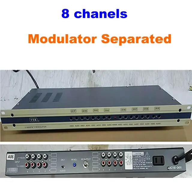 Modulador de frecuencia separada CATV rf de 8 canales, conjunto de