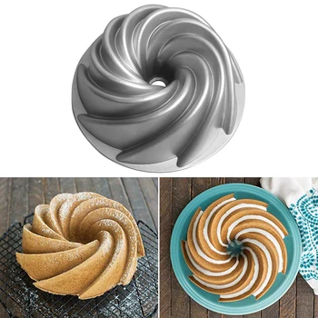 

10 inch non-stick grooved cake pan, novel cake pan, chef-made bread mold baking mold