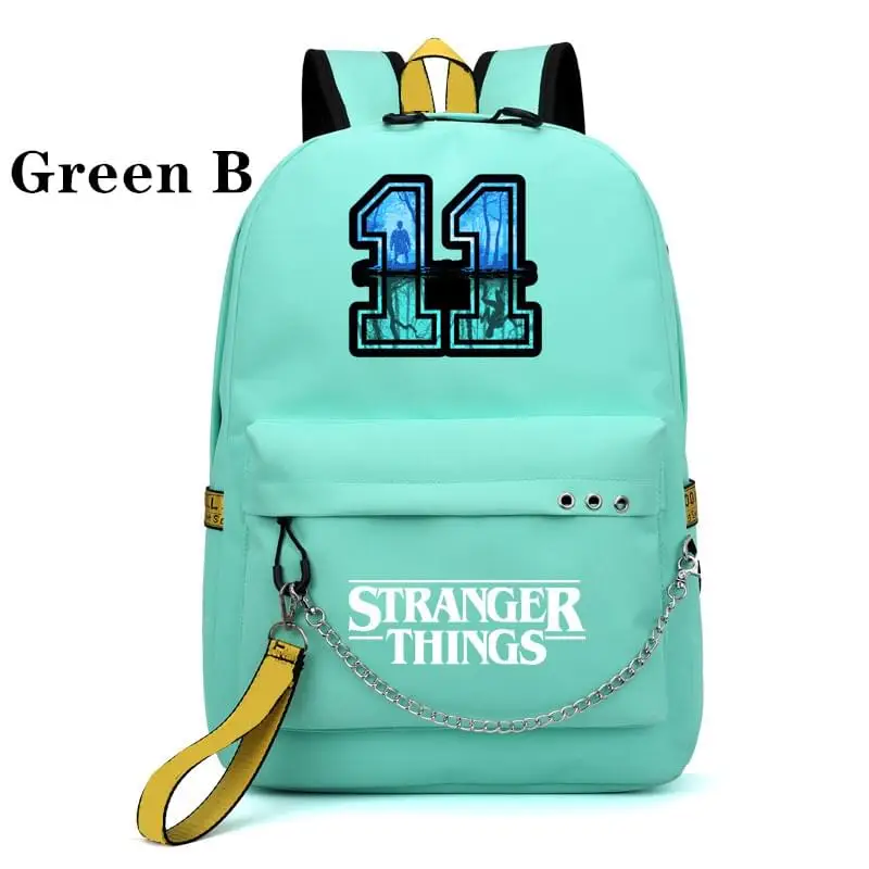 Тканевый рюкзак для девочек, школьные сумки для студентов колледжа, рюкзак для ноутбука, рюкзак для отдыха на цепочке, рюкзак для путешествий - Цвет: Green B