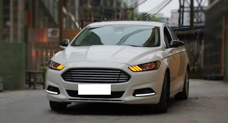 Автомобильный Стайлинг для Mon deo Fusion фары 2013- DRL Объектив двойной луч для Mustang светодиодный фонарь HID Xenon bi xenon объектив