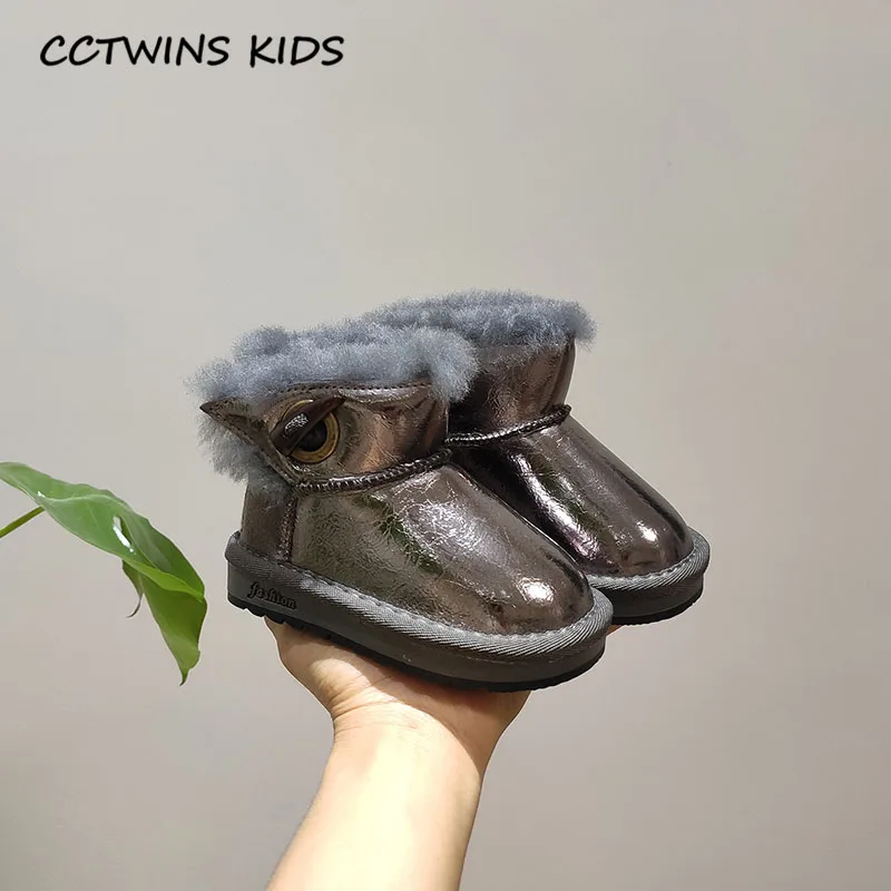 CCTWINS/детская обувь; коллекция года; модные зимние ботинки для детей; брендовые короткие ботинки для маленьких мальчиков; Теплая обувь из искусственной кожи для девочек; SNB171