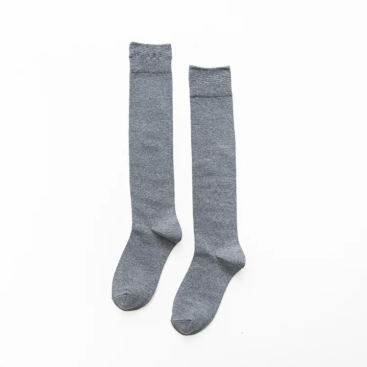 gray SP&CITY, Классические однотонные женские чулки в студенческом стиле, хлопковые модные гольфы для девочек, Вязаные гольфы для японских студентов на осень - Цвет: gray