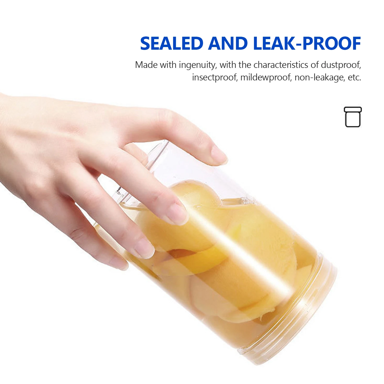 Pot en plastique avec couvercle en fer à vis, Transparent, vide, pour cosmétique, crème en poudre, boîte de rangement, 50ml/100ml/150ml/200ml/300ml ► Photo 3/6