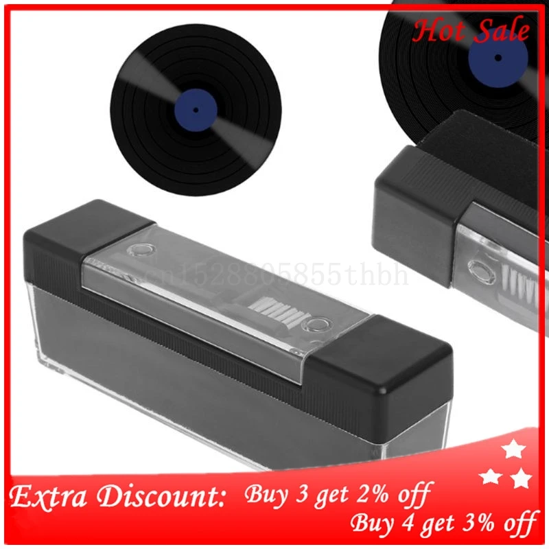 1 Set Carbon Fiber Velvet Anti Static Cleaning Brush for LP Vinyl Records Tools