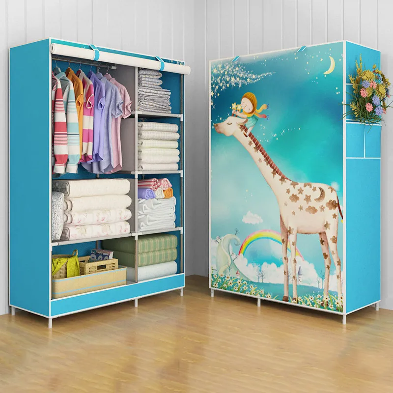  COSTWAY Cloth Wardrobe For clothes Fabric Folding Portable Closet Storage Cabinet Bedroom Home Furn