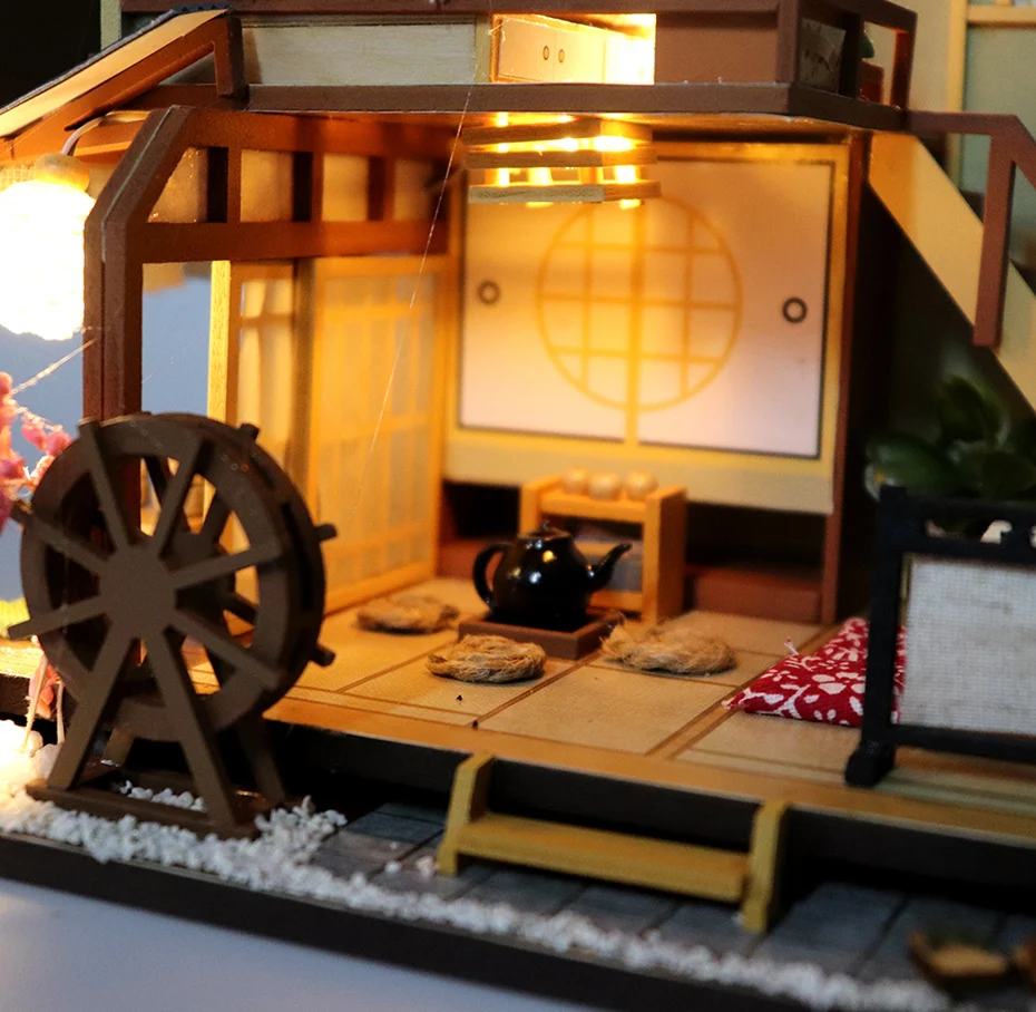 DIY Мини Кукольный дом 3D светодиодный деревянный миниатюрный дом с мебельным комплектом светильник для детей подарки на день рождения Любовь подарки без пылезащитного покрытия