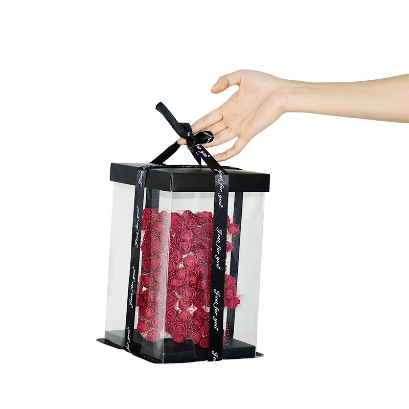 20/28cm Transparent PVC Gift Box for Rose Bear & Cake, Clear Plastic Display Case w... - SKU TPGB1623 - UGI Packaging