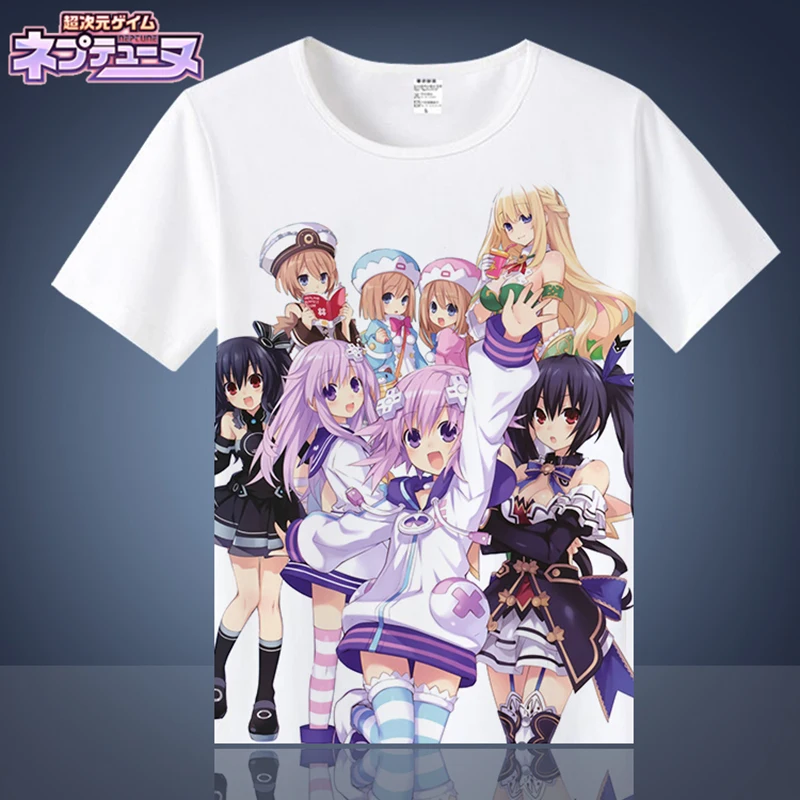 

Summer Casual Game Hyperdimension Neptunia Neptune Cosplay T Shirt Men Women Short Sleeve T-shirts Unisex tShirt Fashion