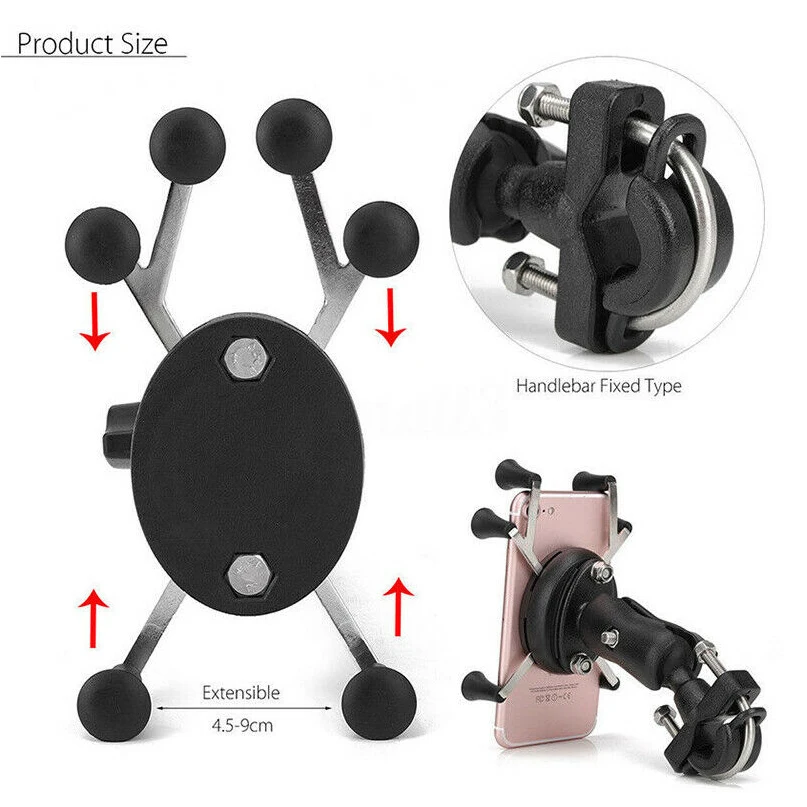 1 х мотоциклетный руль X-shape 6 футов 3,5-6 дюймов держатель для мобильного телефона gps