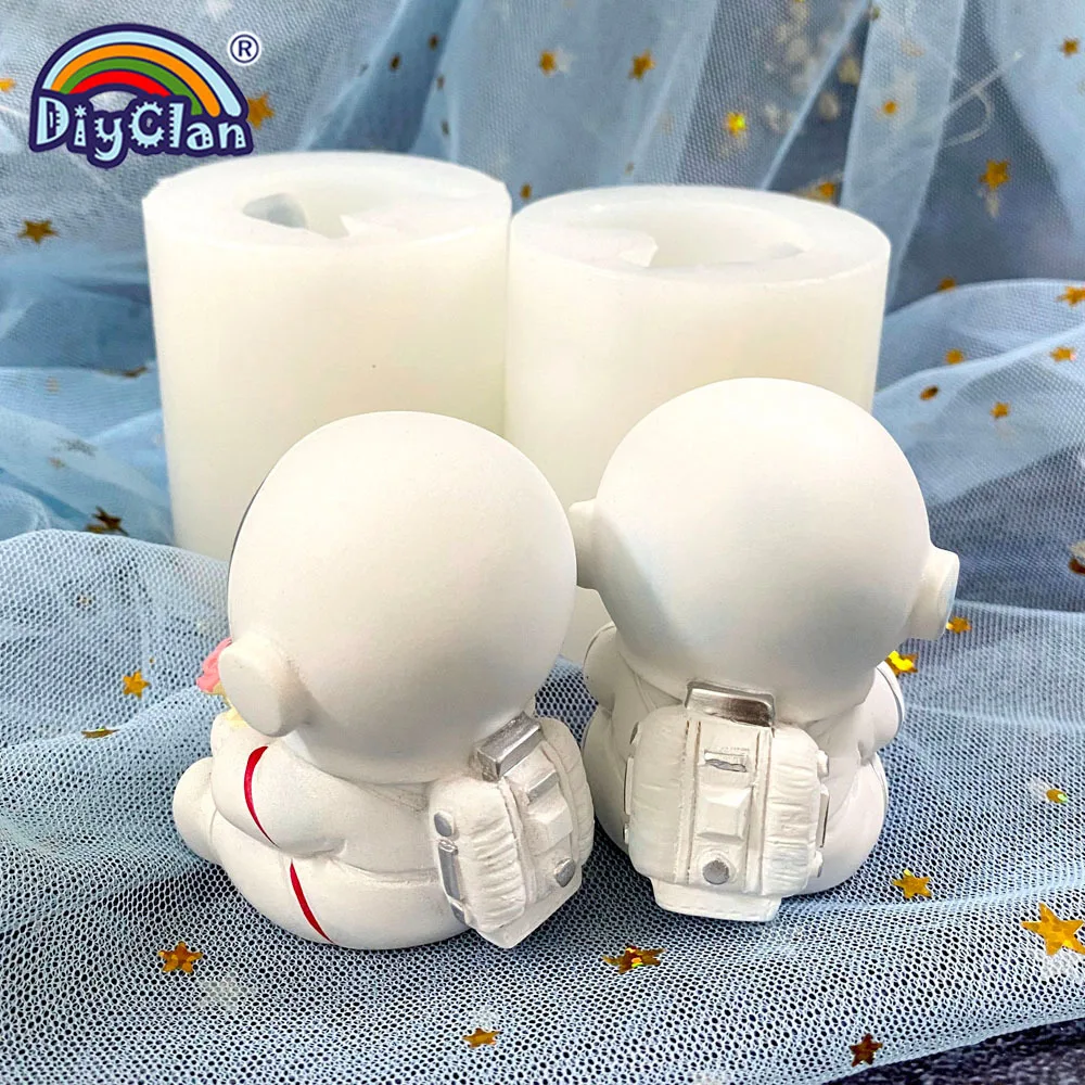 Cartoon-Weltraum-Serie Astronaut Planet Mond Silikonform Schokolade Dessert Fondant Kuchen Dekorationswerkzeuge Gips Kerzenform – Detail 7