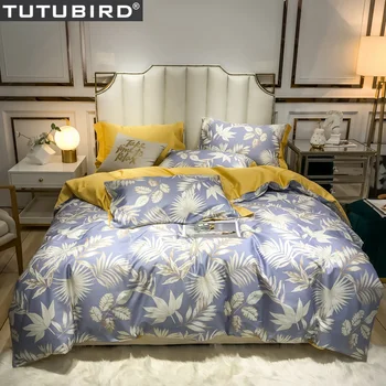 

Newest christmas pillow case cover fLuxury Egyptian cotton bedding set pastoral duvet cover satin bedspread queen king size