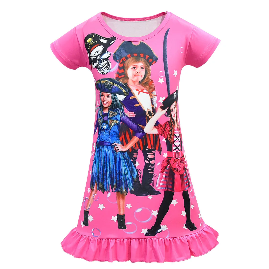 New Kids Descendants 3 Nightie Dress Cartoon Girls Sleep Wear Print Nightgown Cute Girls Princess Nightwear Dress Clothing Sets Aliexpress