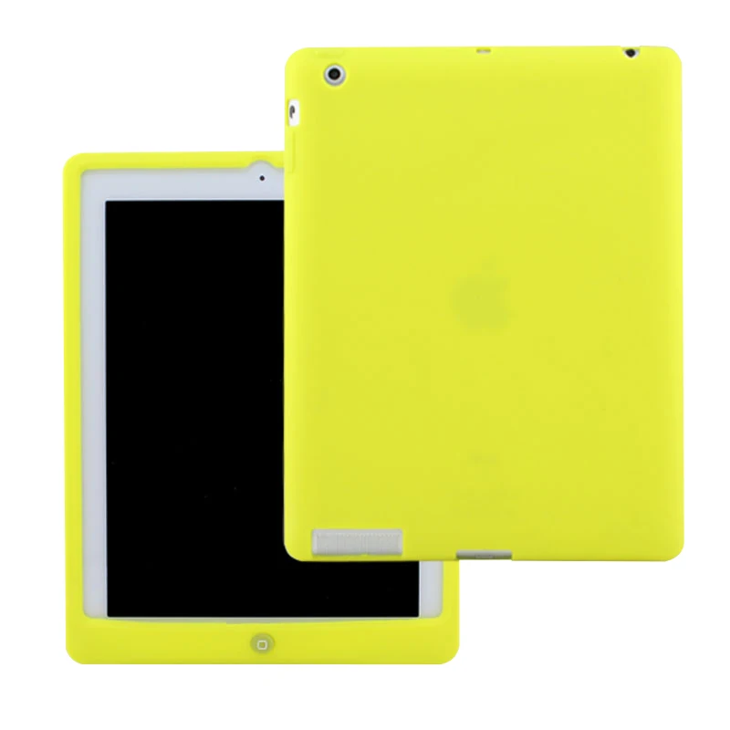 Дети Ударопрочный силиконовый чехол для iPad 2/3/4 Прочный противоударный мягкий бампер чехол для iPad 9,7 дюймов планшет - Цвет: yellow