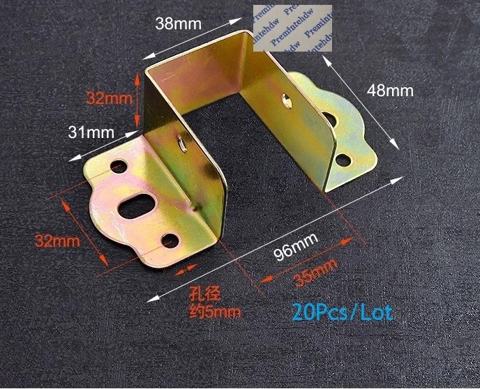 Slat 35mm 20Pcs 1 компл., не врезной поверхностный монтаж, рама для кровати, рельсовые кронштейны, фитинги, соединители, крепежные элементы, защелкивающиеся Стопорные вешалки, тяжелая Европейская планка - Цвет: Slat 35mm 20Pcs