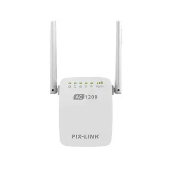 

PIX-LINK 1200Mbps Wifi Range Extender Wireless Repeater Wifi Extender Internet Signal Booster With External Antennas Full Covera