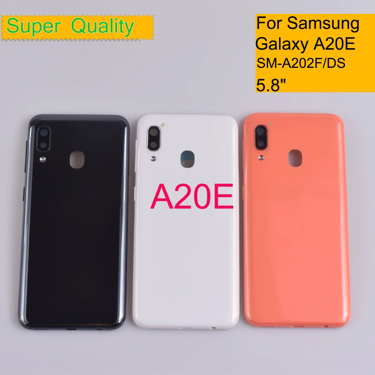 10 шт./лот для Samsung Galaxy A20E A202 SM-A202F/DS Корпус задняя крышка батарейного отсека чехол