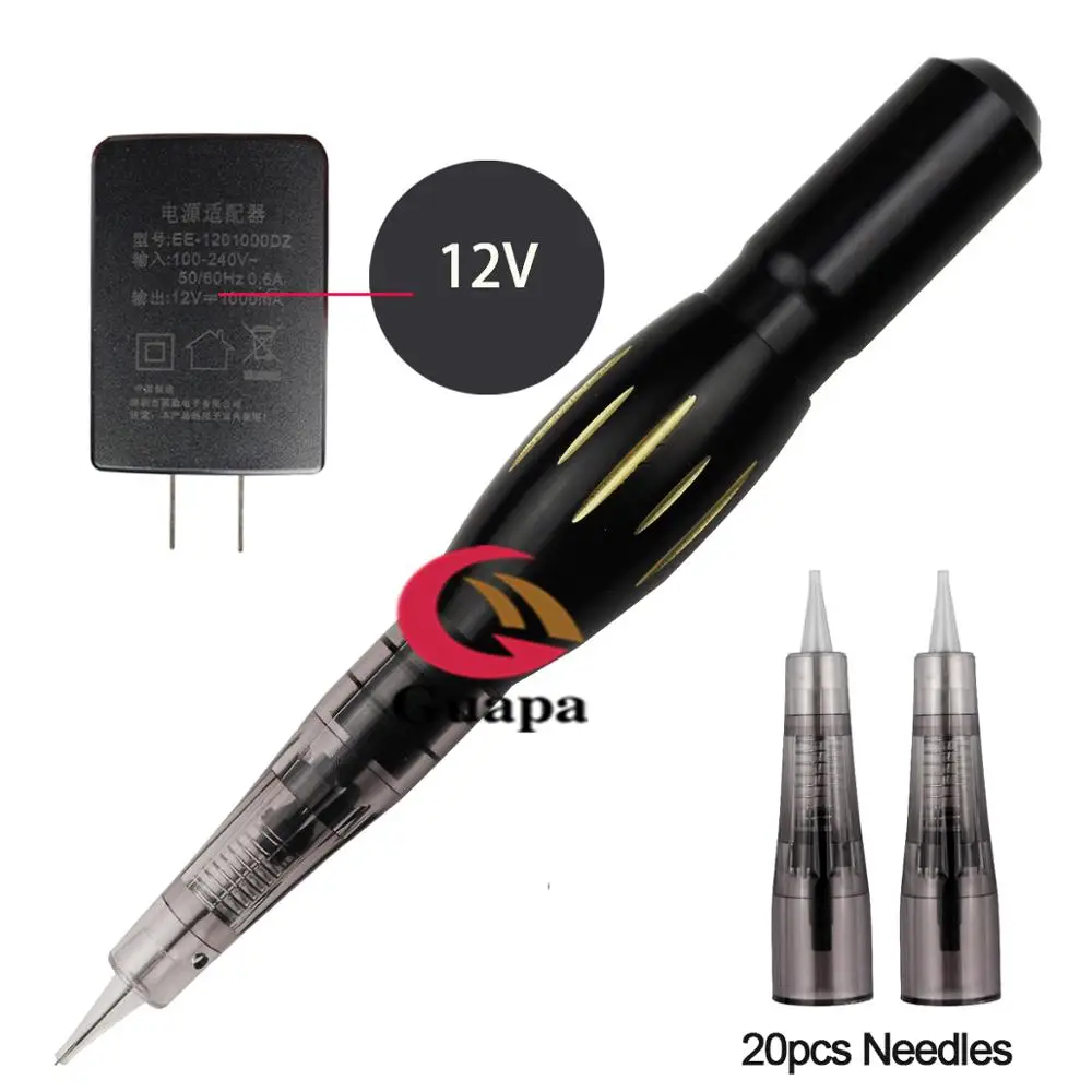 Micropigmenacion dermografo 12V Перманентный макияж бровей машина татуировки ручка роторная Татуировка пистолет со швейцарским Мотором для татуировки Ombre