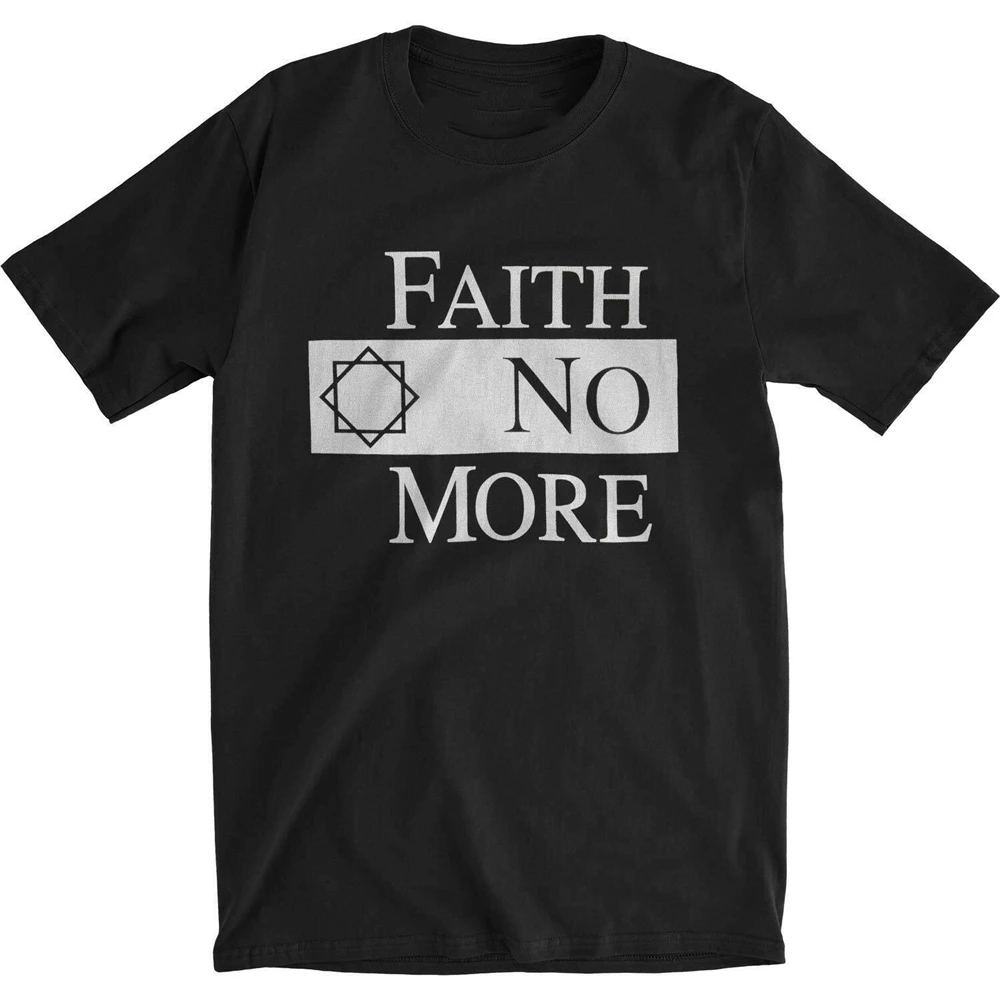 Faith No More Men'S Classic Logo Black Slim Fit T-Shirt Medium Full-Figured Tee Shirt |