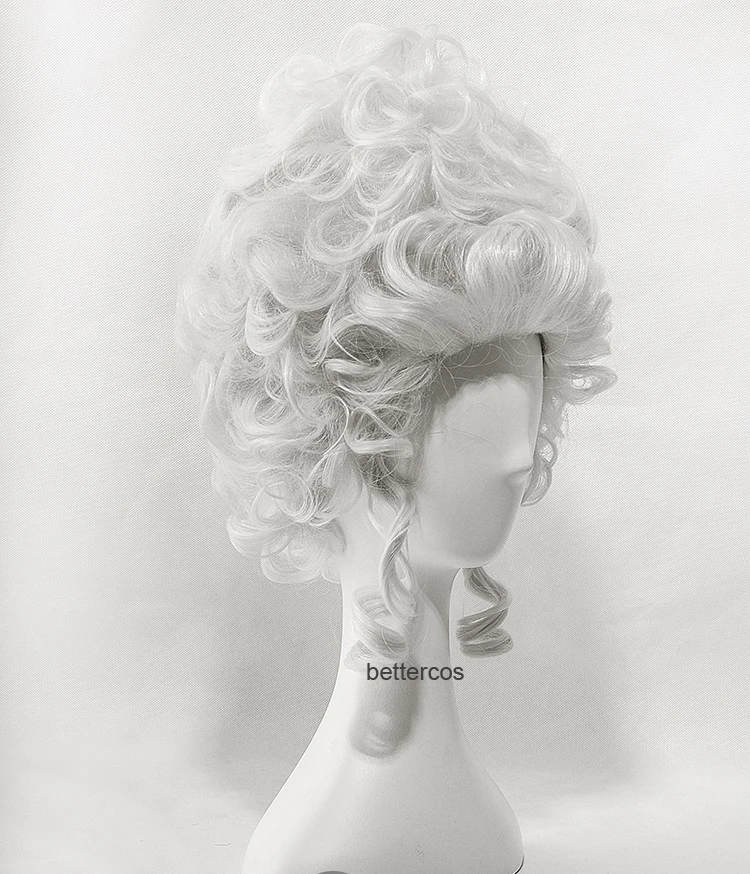 Marie Antoinette Princess Medium Curly Hair Cosplay Wigs+ Wig Cap(Without Headwears