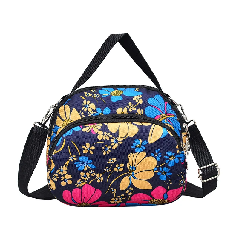 

Nylon Lightweight Flower Cloth Bag Casual Mommy Bag Waterproof One-Shoulder Handbag WOMEN'S Bag