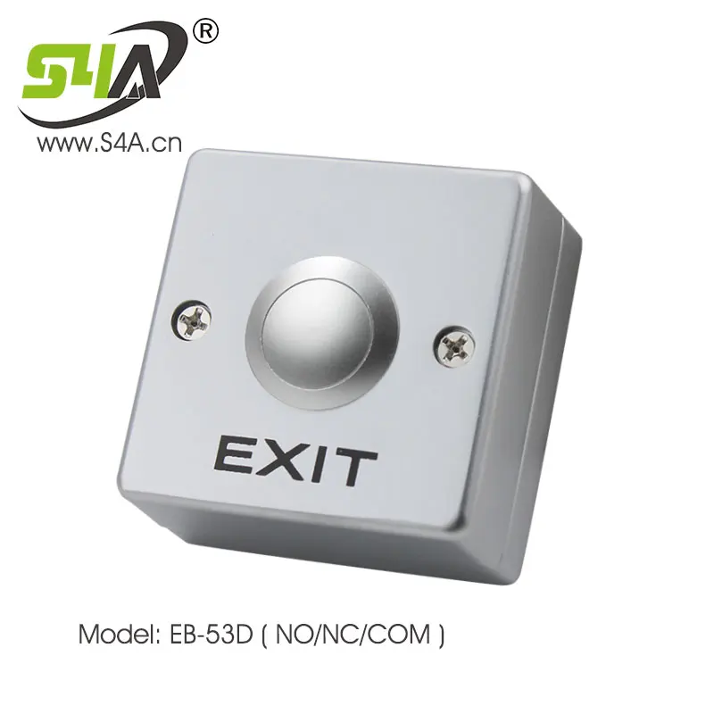 4pcs EB-53D Кнопка выхода из цинкового сплава с задней коробкой - Цвет: 4pcs EB-53D