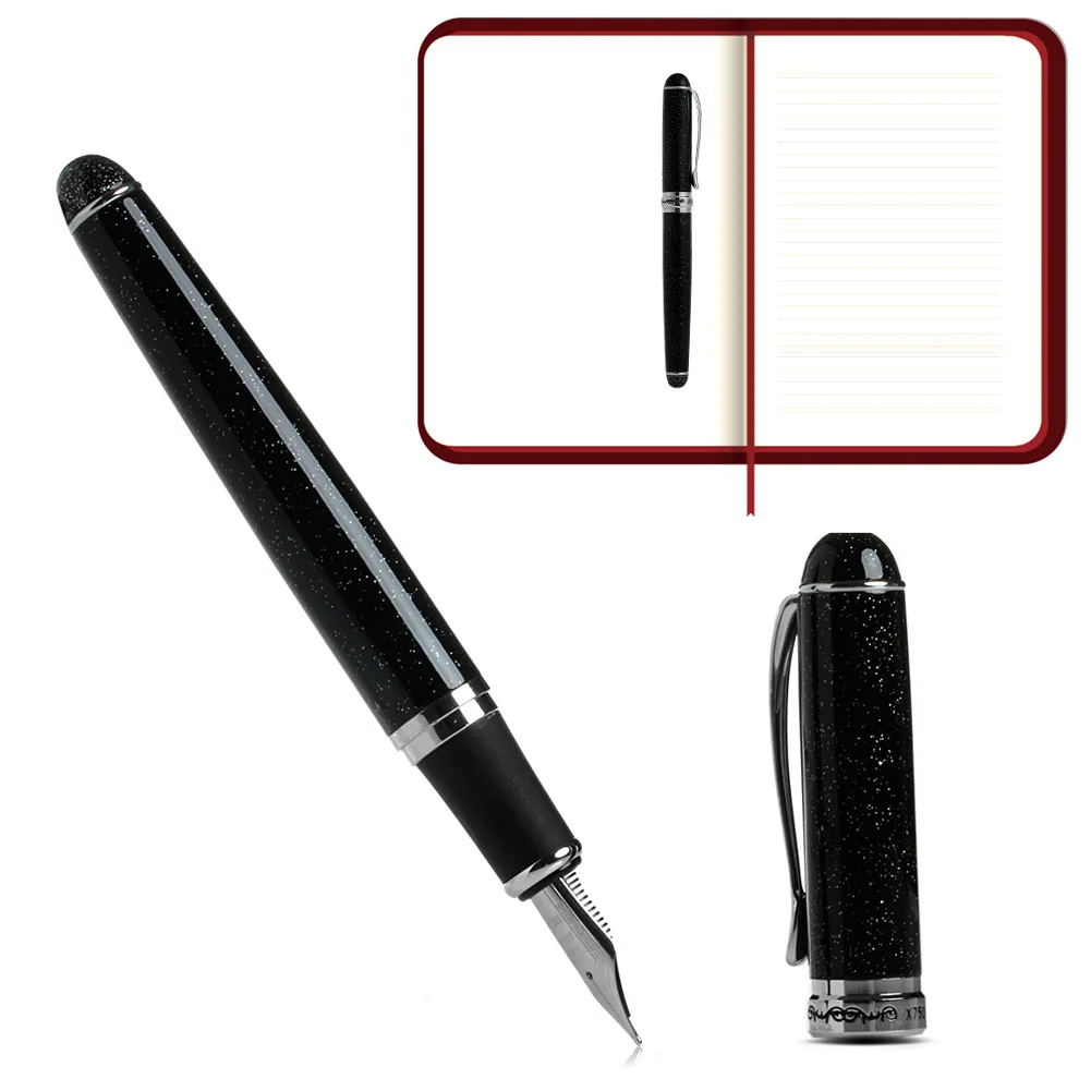 Режим Jinhao X750 PLUME chatoyants Noir sables moyen NIB