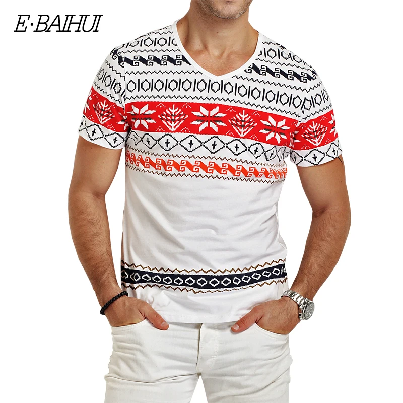 E BAIHUI Брендовые мужские футболки с модным принтом Одежда Swag Camiseta скейт Moleton