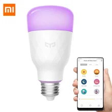 Обновленная версия) умный светодиодный светильник MI Mijia Yeelight, цветной, 800 люменов, 10 Вт, E27, лимонная, умная лампа для Mi Home App, белый/RGB, опция