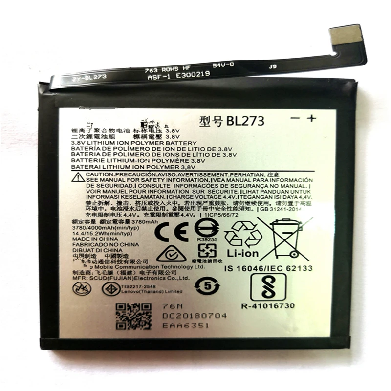

4000mAh High Quality BL273 Battery For Lenovo K6 Note Rechargeable Mobile Phone Battery with repair tools for gift