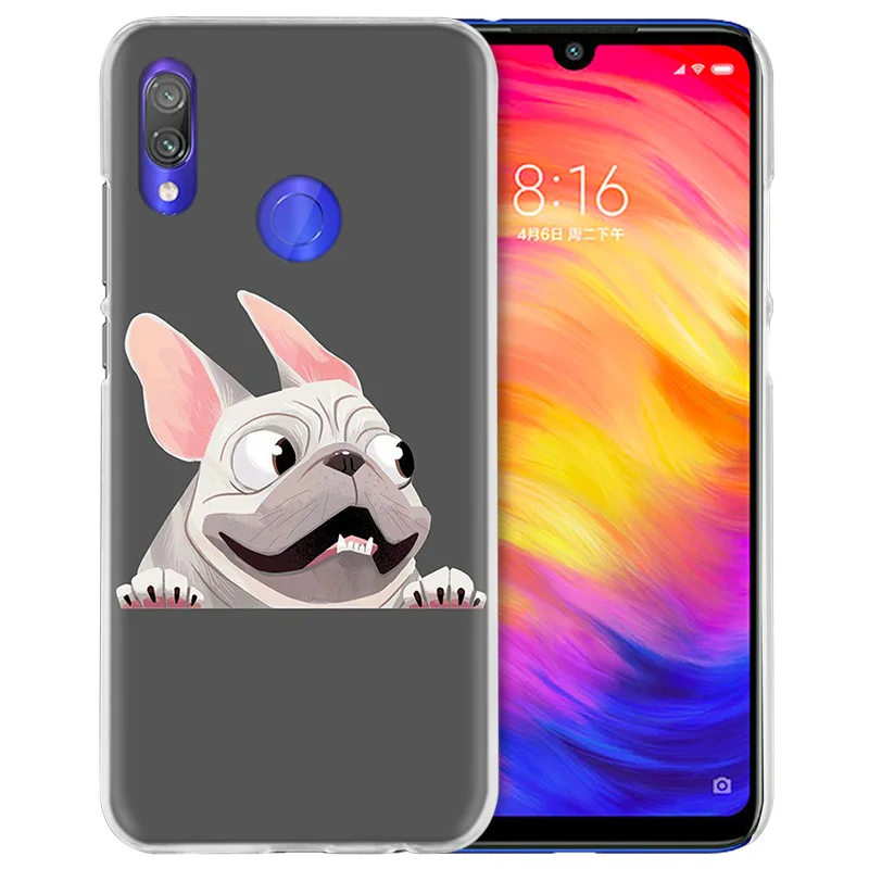 Чехол для Xiaomi Redmi Note 7 7A фотоаппаратов моментальной печати 7S 6 6A 5 Y3 K20 mi 8 до 9 лет CC9 CC9E A1 A2 A3 играть F1 Lite рro плюс французское кружево ткань собака породы Бульдог