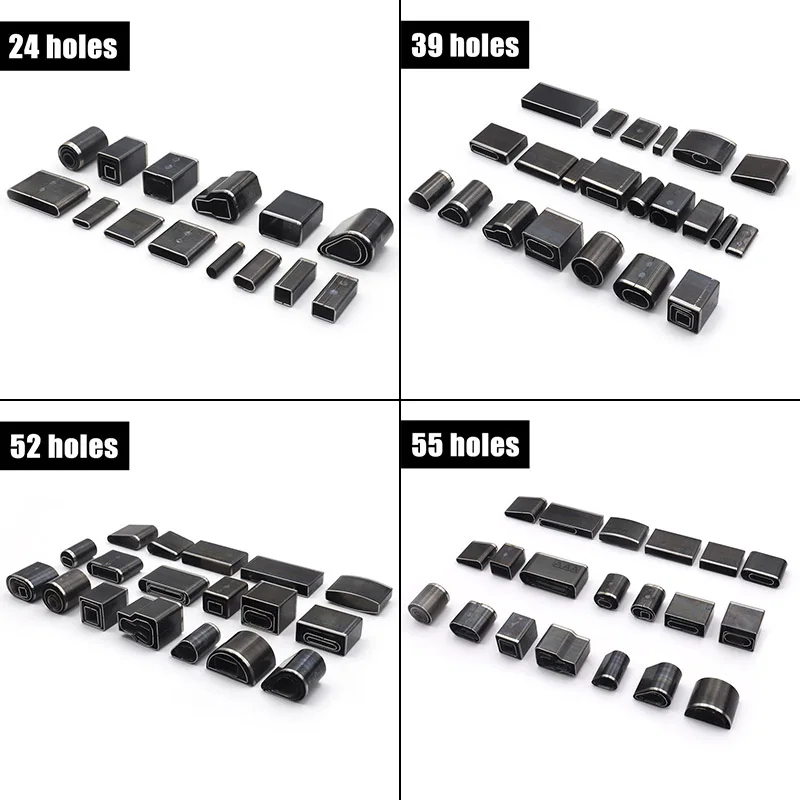 Beste 55 stks set Lederen Hole Hollow Cutter Punch Sets Metalen Hole Cutter Stoten Handgemaakte Lederen Craft DIY Tool voor Telefoon Holster