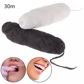 

30M Eco-Friendly Dental Flosser Oral Hygiene Teeth Cleaning Wax Mint Flavored Bamboo Dental Floss Spool Toothpick Teeth Flosser