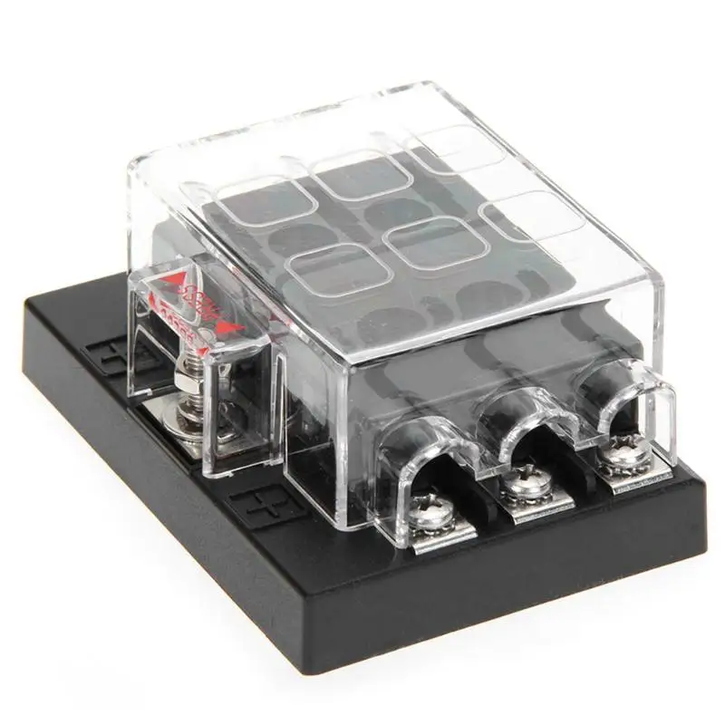 32V 6 Way ATO ATC держатель предохранителя стандартная Контактная Пластина блок предохранителей сопротивление вибрации Кепка с пряжкой для автомобиля морской лодки самолет метро