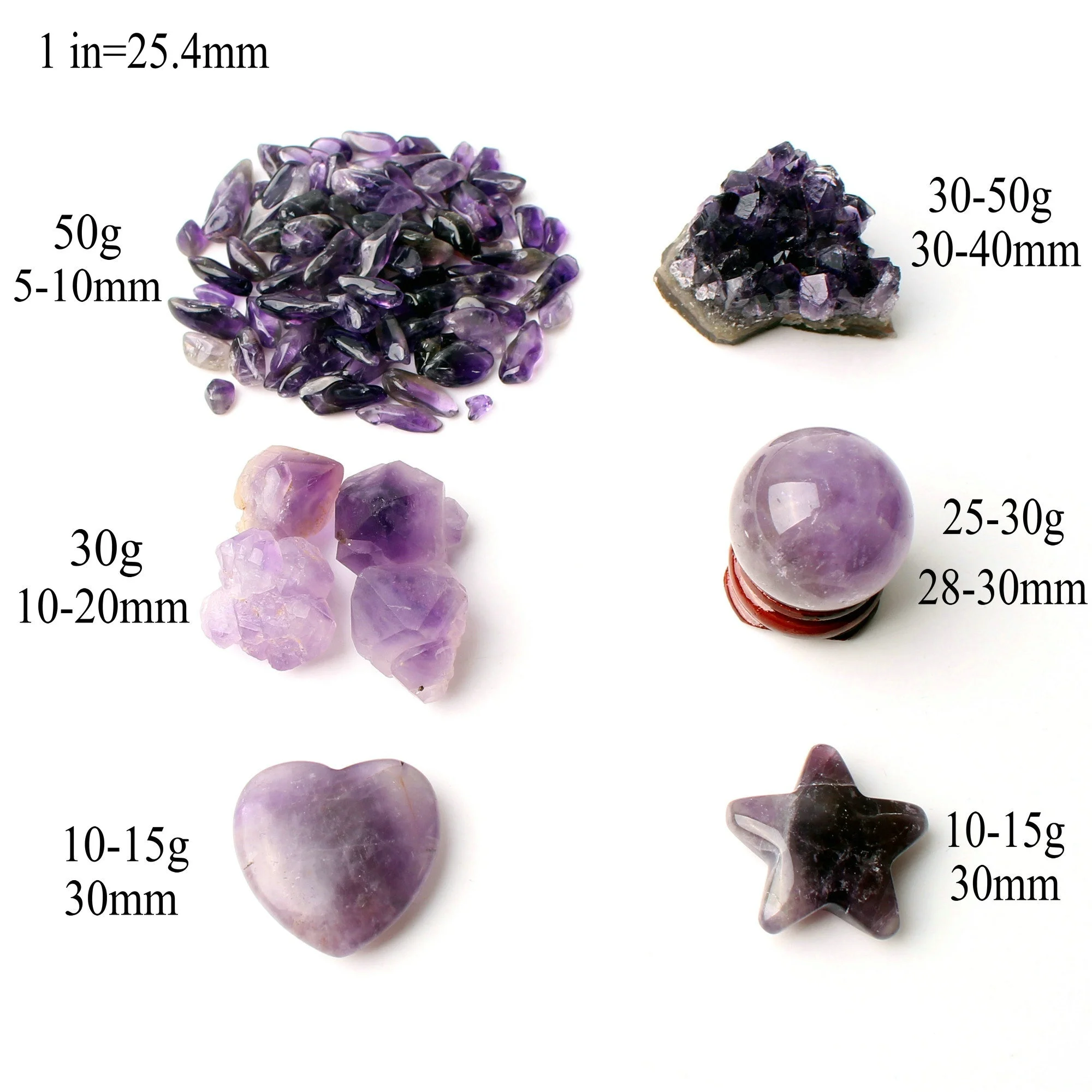 8 kinds Lots Mixed Natural Amethyst Wand Ball Cluster Heart Gravel Mineral Specimen Purple Quartz Reiki Healing Collection Decor