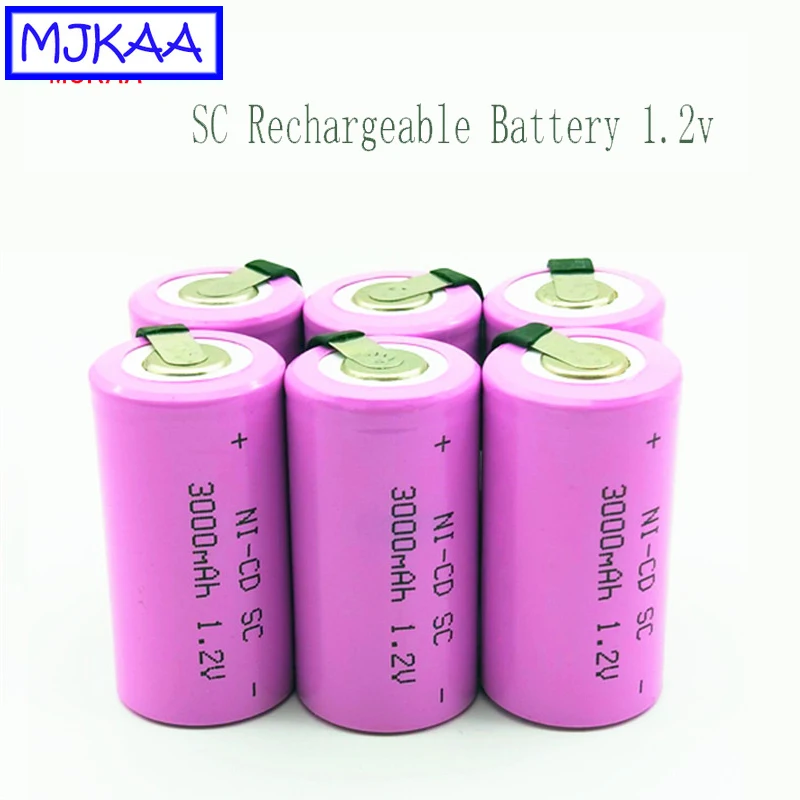 15 шт SC 3000mAh 1,2 v аккумулятор NI-CD аккумуляторные батареи 4,25 см* 2,2 см для электрошуруповерта и дрели электроинструментов
