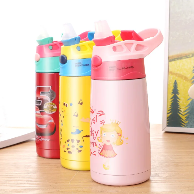 

Stainless Steel Children's Mug Student Straw Duckbill Cup Cute Cartoon Male Cup Large Capacity Kettle