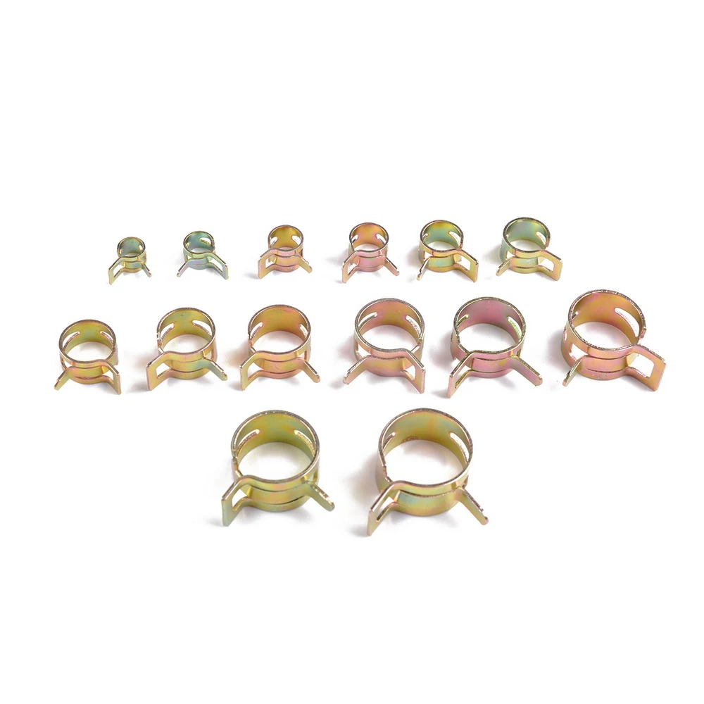 

520pcs Car Spring Clip+Fuel Line Hose Clip+Water Pipe Air Tube Clamp Fastener 6-20mm 14 Size 65MN Spring Steel Car accessories