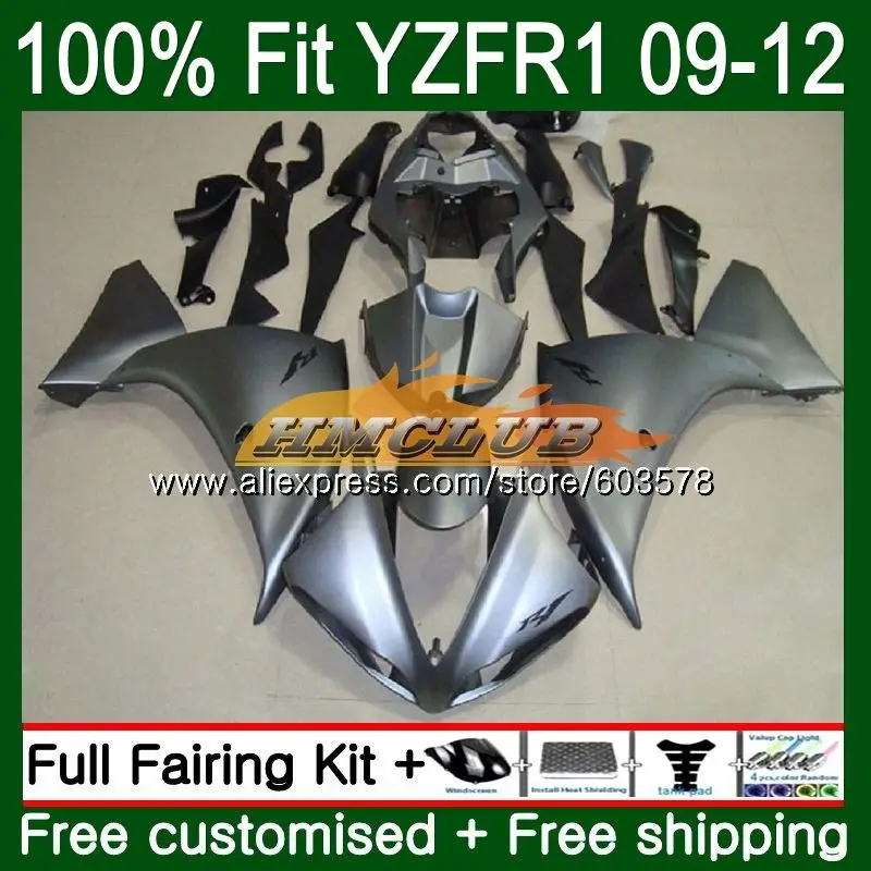 Инъекций для YAMAHA YZF-1000 YZF-R1 2009 2010 2011 2012 64CL. 7 Блестящая серебряная YZF R1 1000 R 1 YZF1000 YZFR1 09, 10, 11, 12, обтекатели