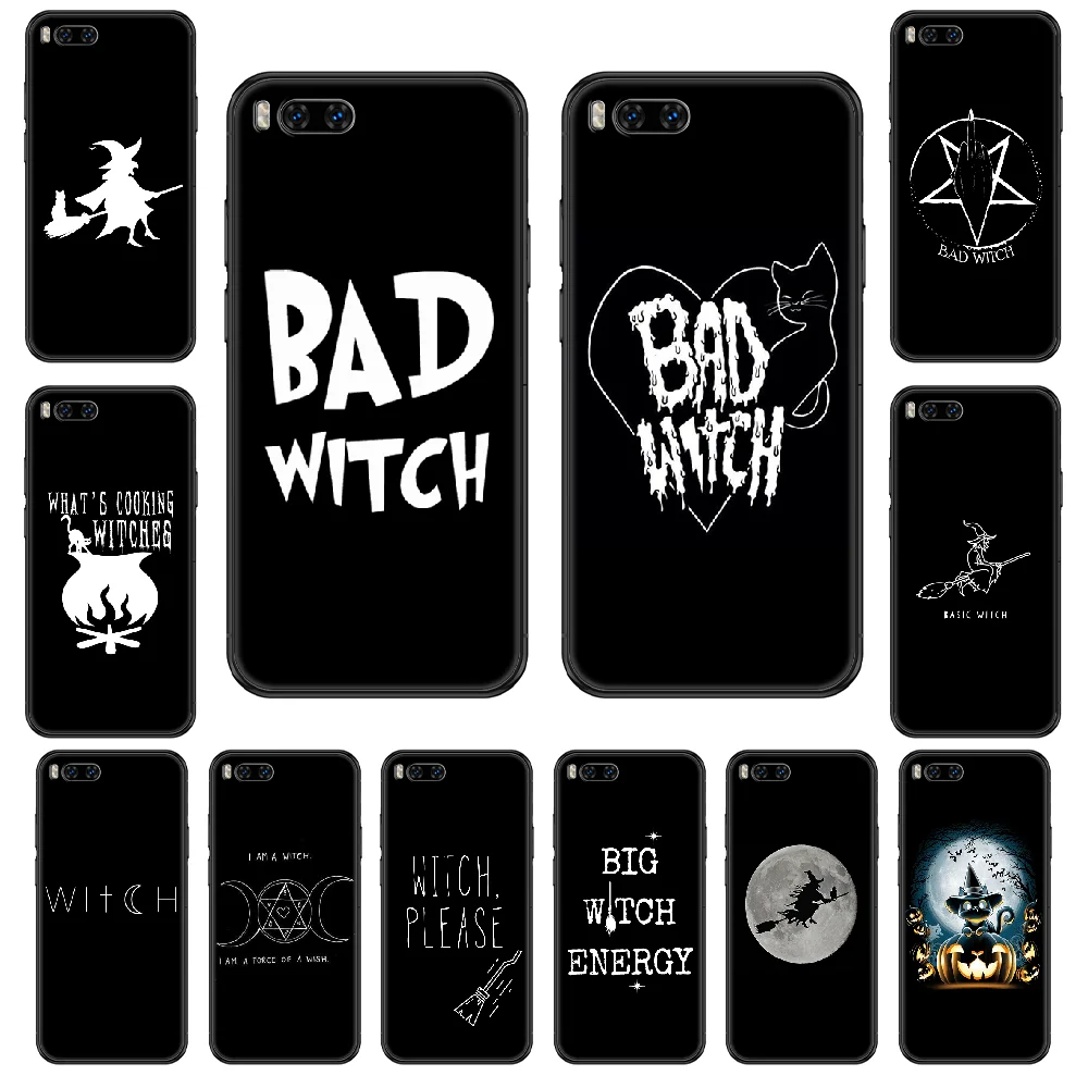 Magic Witch Cat Halloween Phone case For Xiaomi Mi 6 8 9 A1 2 3 Max3 Mix2 Mix2S X T Lite Pro black silicone prime soft bumper | Мобильные