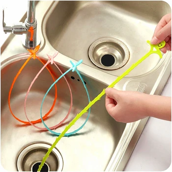 

Hot Bath Toilet Drain Cleaner Hair Kitchen Garbage Remover Drain Sink Cleaner Smiley Cleaning Strip 4 Colors