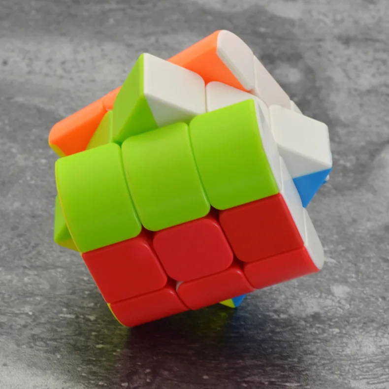 LeFun цилиндр скоростной куб без наклеек волшебный твист безопасный ABS обучающая игрушка Cubo Magico головоломка 1 шт