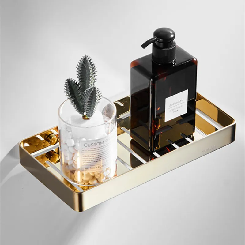 Soap Dish Holder Black/Gold 304 Stainless Steel Wall Mounted