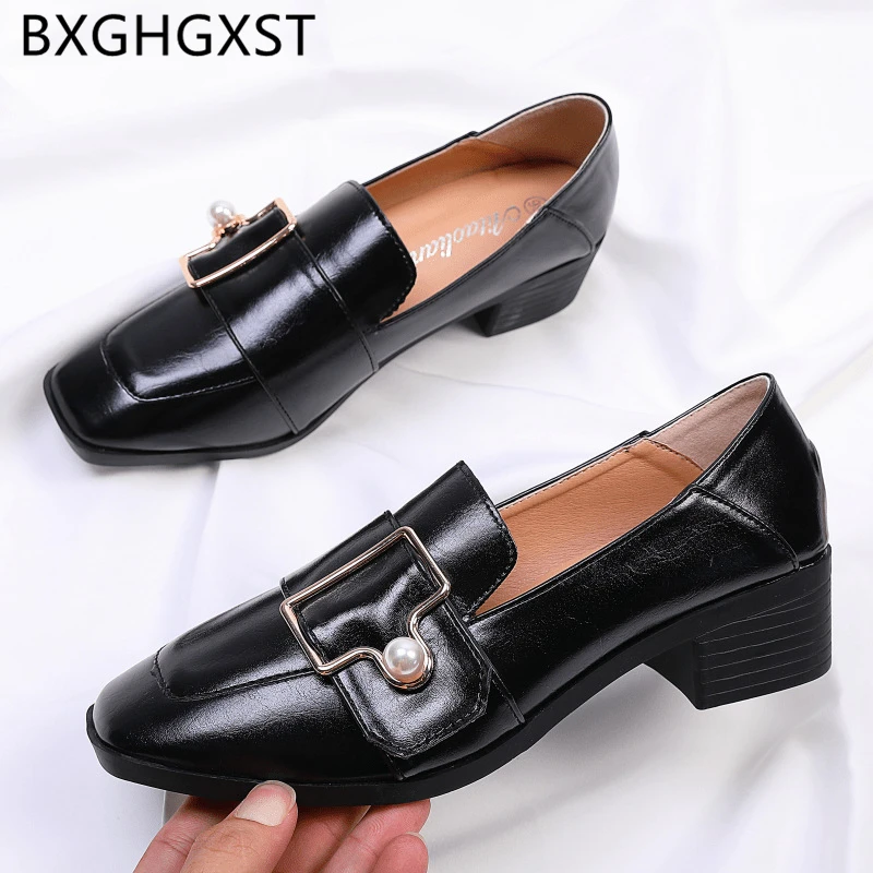 ladies loafers with small heel