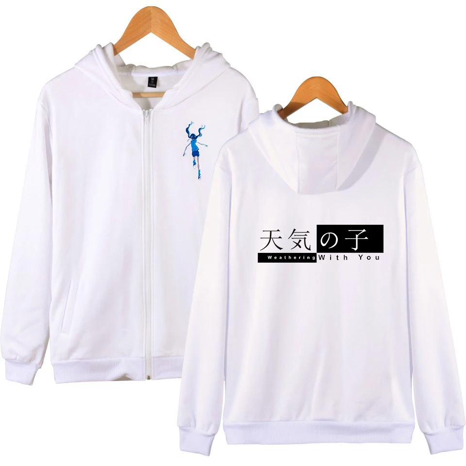 New Arrival zipper Hoodies Men Casual Pullover Streetwear Sweatshirt Anime weather son Male Hoodie men Tops
