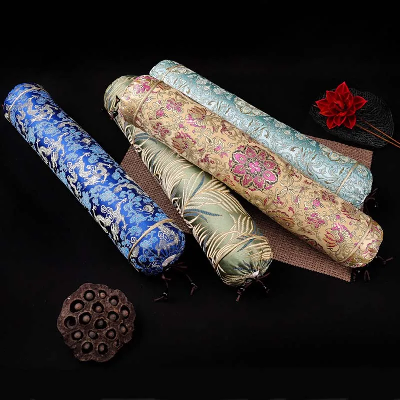 

1pc Ecological Flower and Plant Pillow Silk Feeling Damask Sleep Better Print Bolster Therapy Sleep Herbal Medicine Pillow