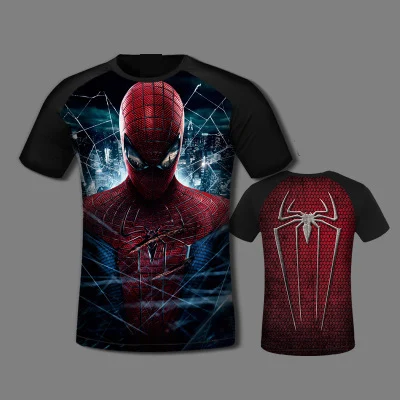 Spider-man! 3D футболки с принтом, мужские крутые футболки с изображением Человека-паука, короткий рукав, круглый вырез, модные мужские футболки, высокое качество, футболка