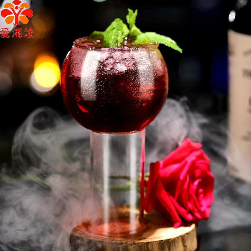 Aixiangru-Round Cocktail Cup, Smoked Molecular, Creative Food, Restaurant Bar, Coffee Glass Ball Cup, Online Celebrity